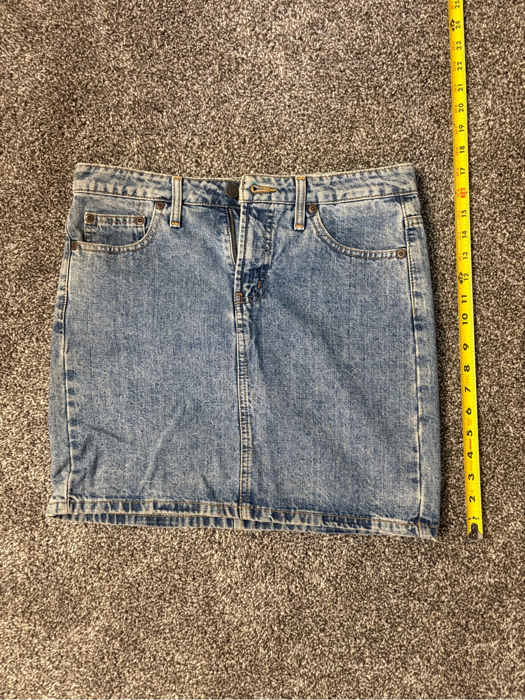 Classic Blue Denim Skirt - Casual Women's Jean Skirt